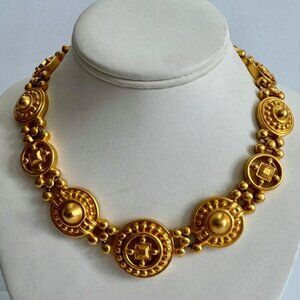 Vintage Gold plated Maybe vermil Choker, Rare Design, Elegant , Great condition,
